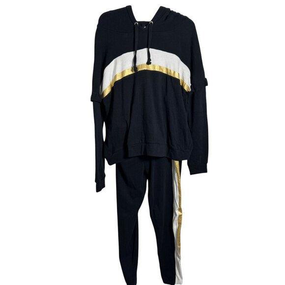 Generation Love Pants - Generation Love Black Hoodie & Sweatpants tracksuit set size small